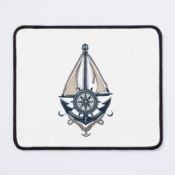 Item preview, Captain Steering Wheel Anchor Sailboat designed and sold by LuminOrb.