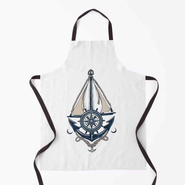 Item preview, Captain Steering Wheel Anchor Sailboat designed and sold by LuminOrb.