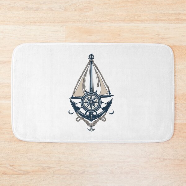Item preview, Captain Steering Wheel Anchor Sailboat designed and sold by LuminOrb.