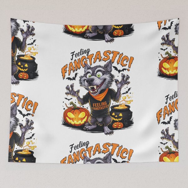 Item preview, Feeling Fangtastic – Spooky Puppy Halloween Design designed and sold by asprse.