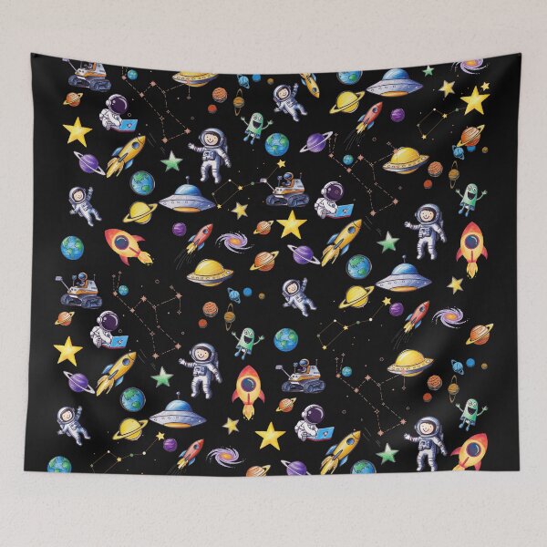 Item preview, space adventure seamless pattern designed and sold by SN-art-design.