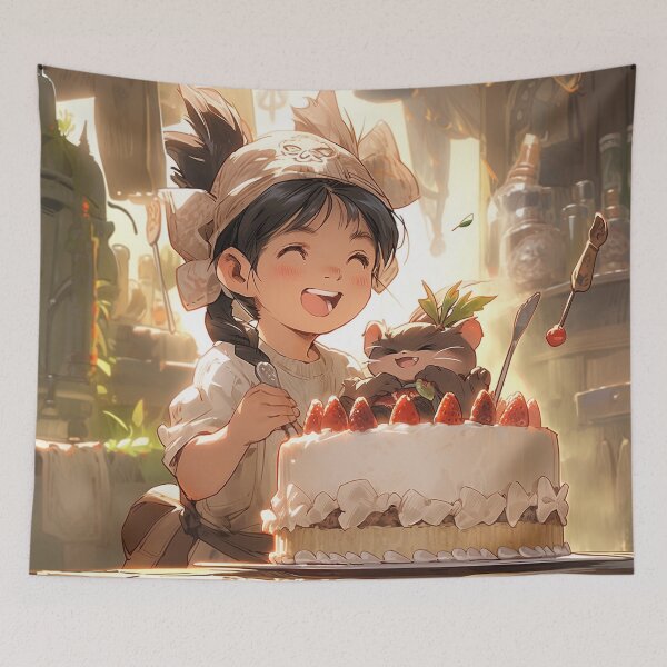 Aperçu de l'œuvre Fille d'anime Joyful Baker créée et vendue par bubblegoth.