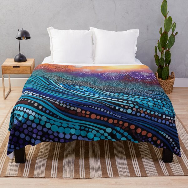 Item preview, Aboriginal Inspired Dot Art - Rough Sea In Summer designed and sold by GrinGalore.