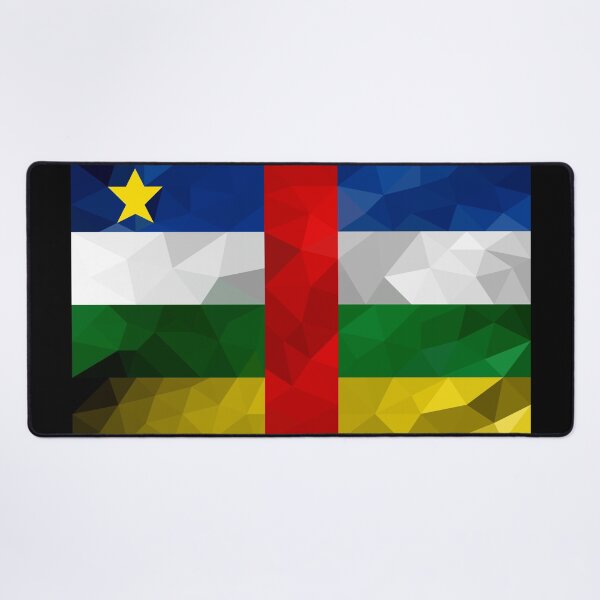 Item preview, Central African Republic Flag Geometric Design – Bold and Colorful Art designed and sold by OrangePoly.