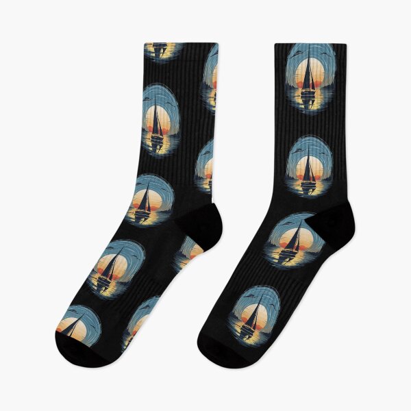 Item preview, Sunset Sailboat Adventure Sea designed and sold by LuminOrb.