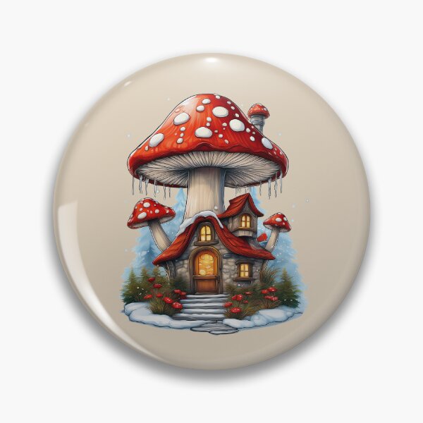 Item preview, Amanita Mushroom Christmas House | Cozy Holiday Collection designed and sold by monkeybusiness.pt.