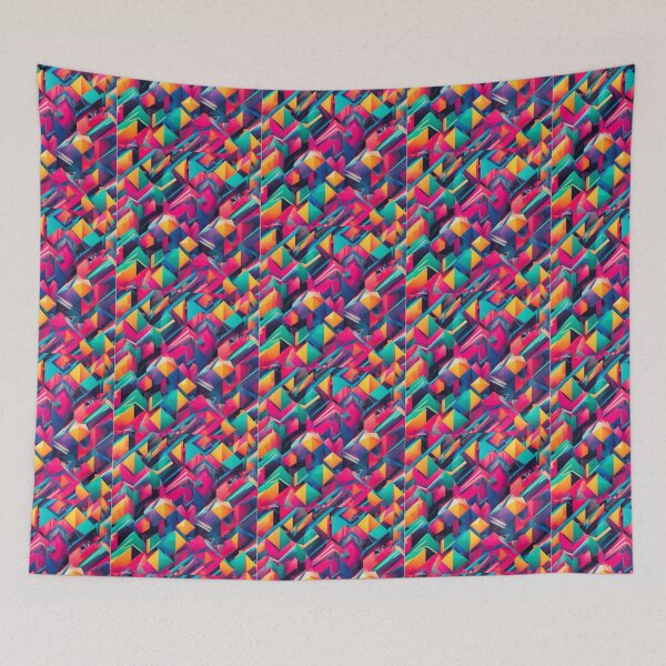 Item preview, Top geometric patterns one line new colorful strips striped art  designed and sold by Design Repo.