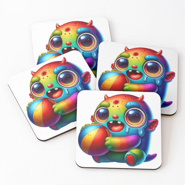 Item preview, Cute Adorable Rainbow Monster Baby Balling designed and sold by baebrand-art.