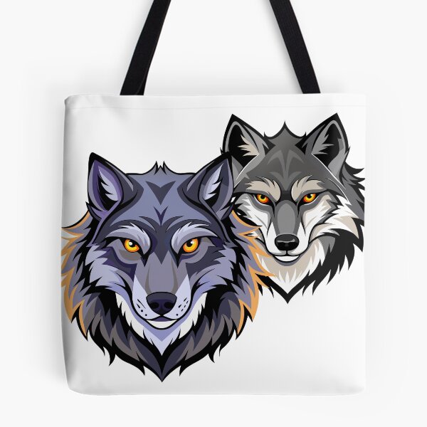 Item preview, Faces of 2 wild wolves designed and sold by flashcompact.
