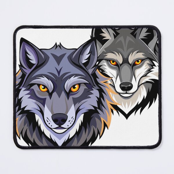 Item preview, Faces of 2 wild wolves designed and sold by flashcompact.