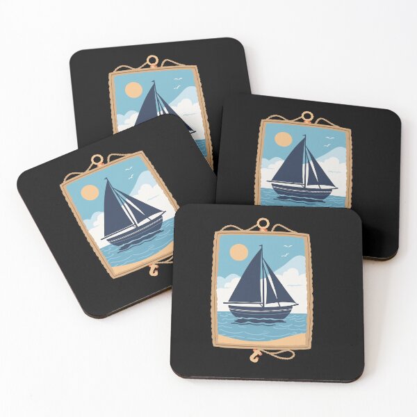 Item preview, Maritime Sailboat By The Sea Mural designed and sold by LuminOrb.