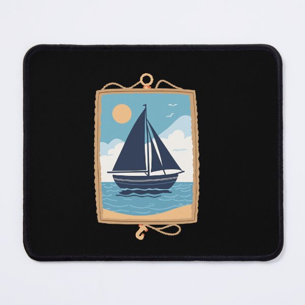 Item preview, Maritime Sailboat By The Sea Mural designed and sold by LuminOrb.