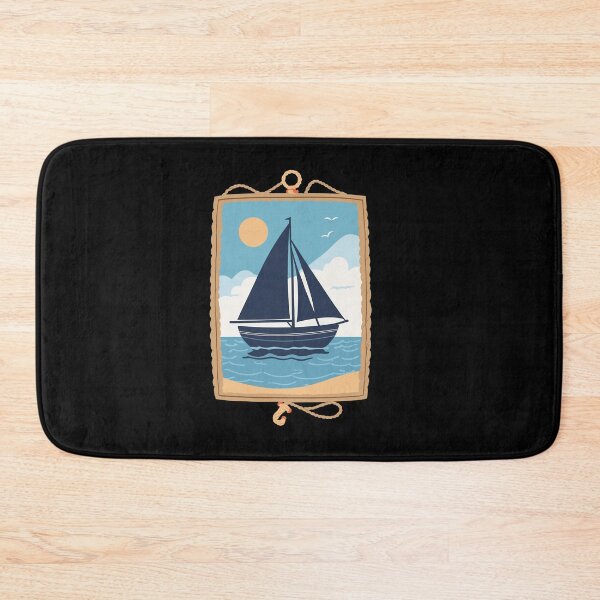 Item preview, Maritime Sailboat By The Sea Mural designed and sold by LuminOrb.