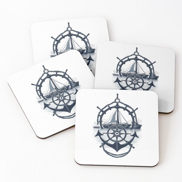 Item preview, Captain Steering Wheel Anchor Sailboat Adventure designed and sold by LuminOrb.