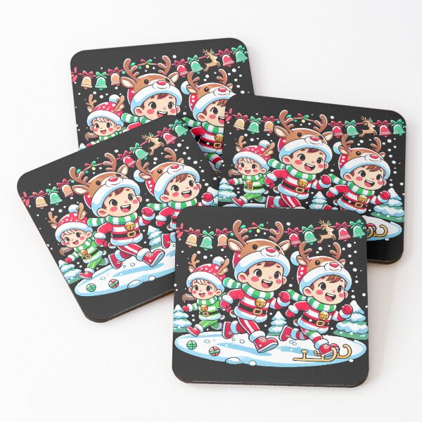 Item preview, Reindeer Kids Celebrating Christmas designed and sold by Nalin-Design.