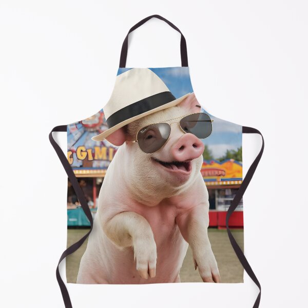 Item preview, Cool Meme Pig in Sunglasses and Hat at Carnival designed and sold by Quirky Shirts.