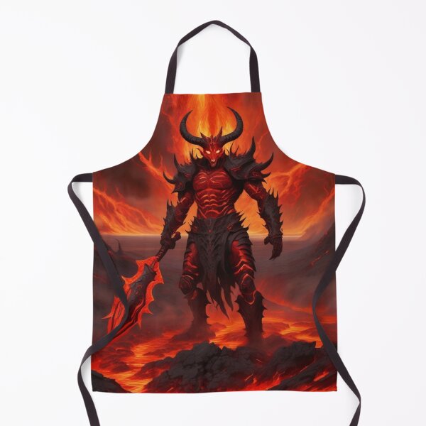 Item preview, Demonic Warrior in a Lava Field designed and sold by MarkLines.