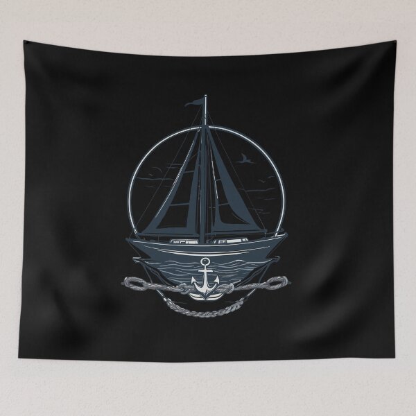 Item preview, Nautical Sailboat Motif Adventure designed and sold by LuminOrb.