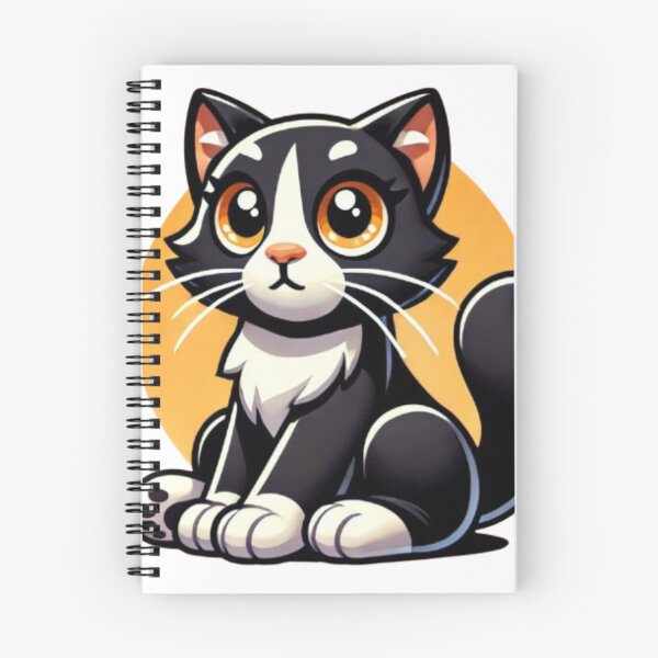 Artikelvorschau, Niedliche Cartoon-Katze mit großen Augen - bezauberndes schwarz-weißes Kätzchen-Design entworfen und verkauft von Trendy-Now.