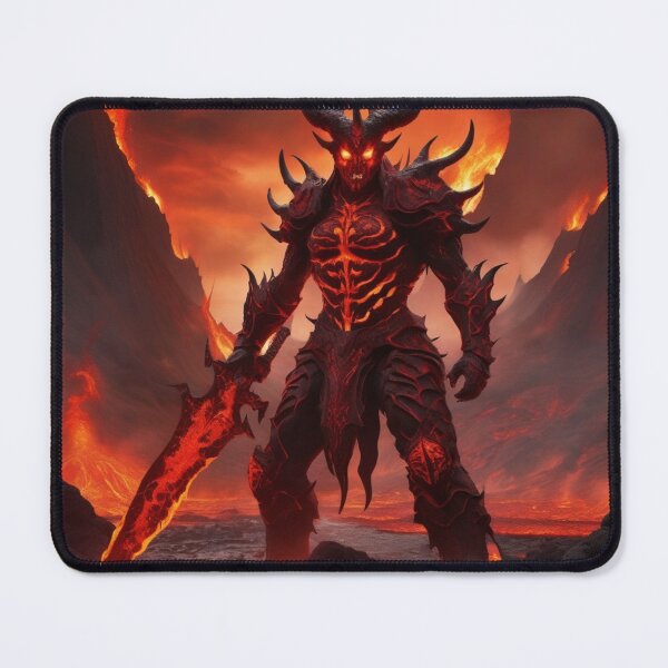 Item preview, Demonic Warrior in a Lava Field 2 designed and sold by MarkLines.