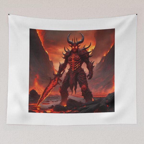 Item preview, Demonic Warrior in a Lava Field 2 designed and sold by MarkLines.