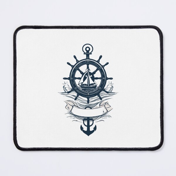Item preview, Captain Steering Wheel Anchor Sailboat Adventure designed and sold by LuminOrb.