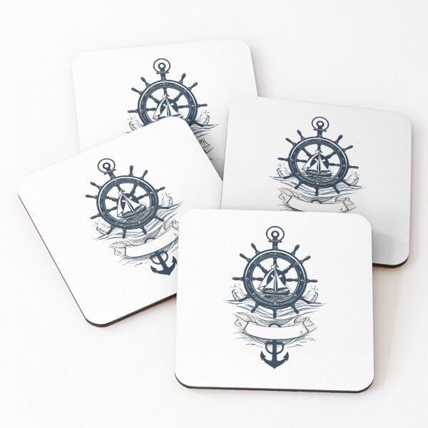 Item preview, Captain Steering Wheel Anchor Sailboat Adventure designed and sold by LuminOrb.