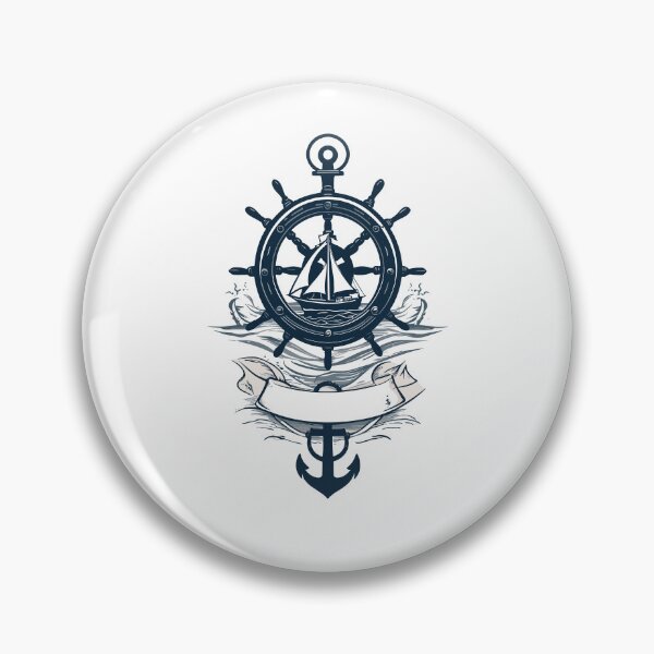 Item preview, Captain Steering Wheel Anchor Sailboat Adventure designed and sold by LuminOrb.