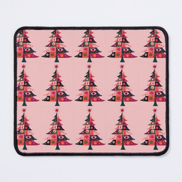 Item preview, Mid-Century Pink Kitsch Boho Patchwork Christmas Tree designed and sold by taiche.