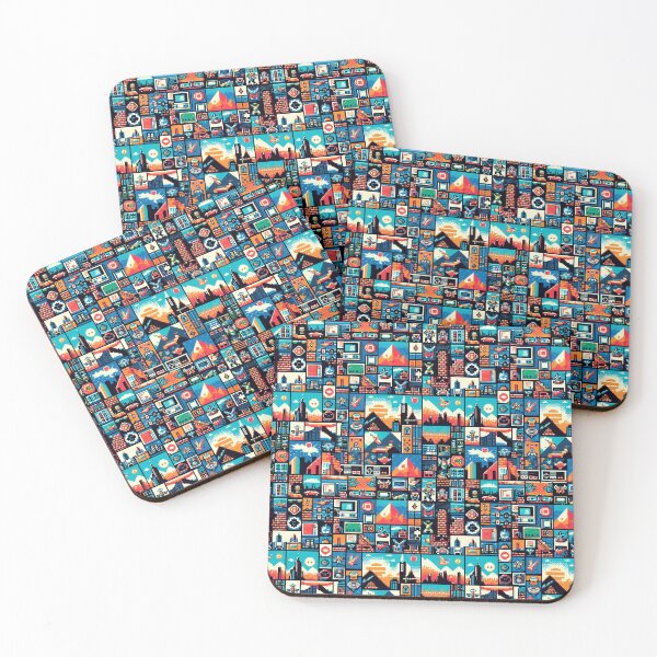 Item preview, Retro Pixel Art Pattern designed and sold by SipandStan.