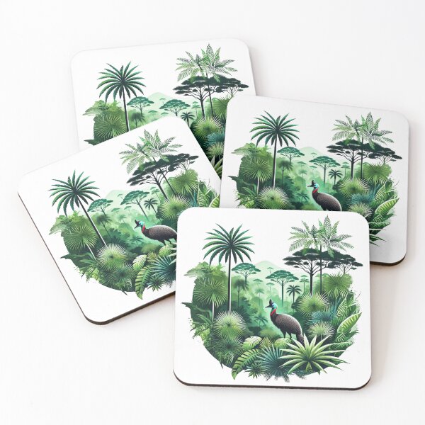 Item preview, Vintage Minimal Retro Travel Sticker - Daintree Rainforest National Park near Cairns Australia with Cassowary Travel designed and sold by pod24.