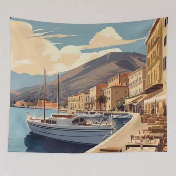 Item preview, 123 Nafplio Harbor, Greece Poster Design designed and sold by Alexis Art Collection.