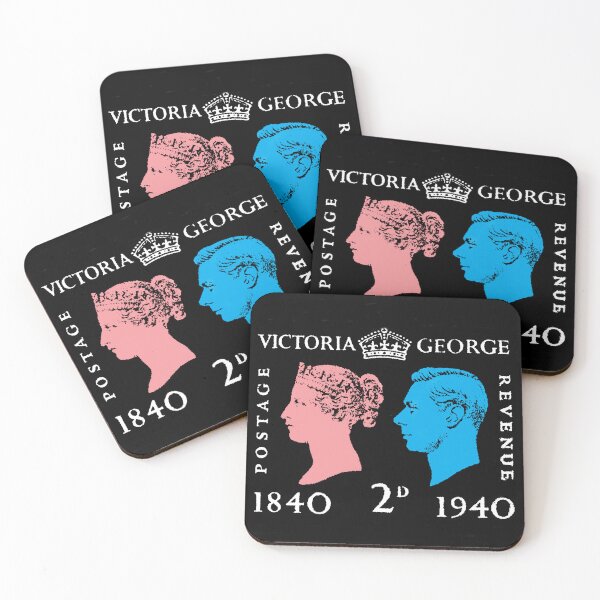 Item preview, Victoria and George Stamp designed and sold by ChalfontArt.