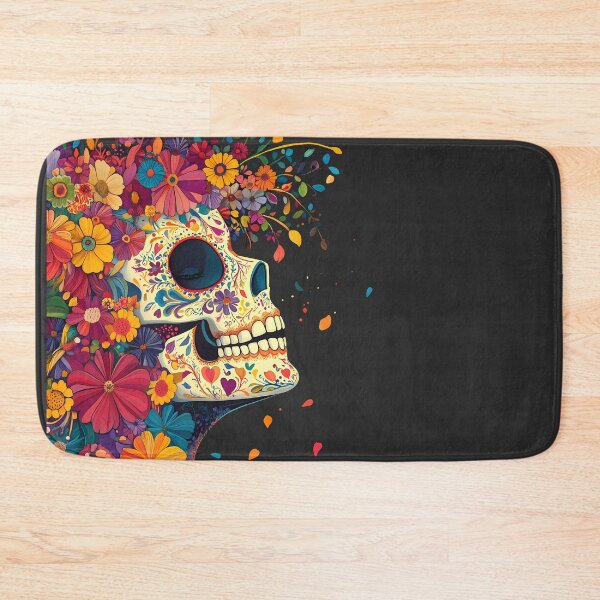 Item preview, Colorful skull illustration designed and sold by natalidesign.