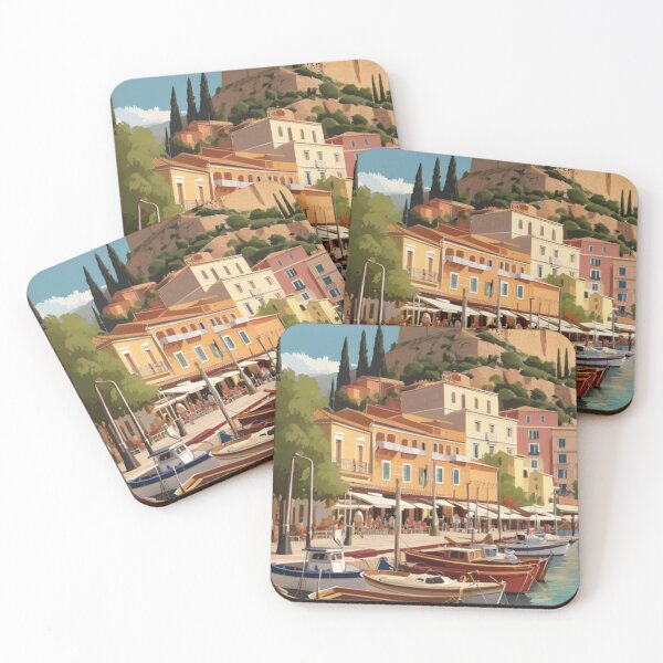 Item preview, 124 Nafplio Harbor, Greece Poster Design designed and sold by Alexis Art Collection.