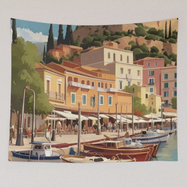 Item preview, 124 Nafplio Harbor, Greece Poster Design designed and sold by Alexis Art Collection.