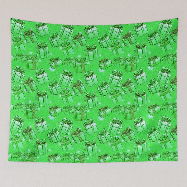Item preview, Green Christmas Presents Pattern | Christmas Gifts | Matching Family Winter Outfit designed and sold by PinkGoddessLove.
