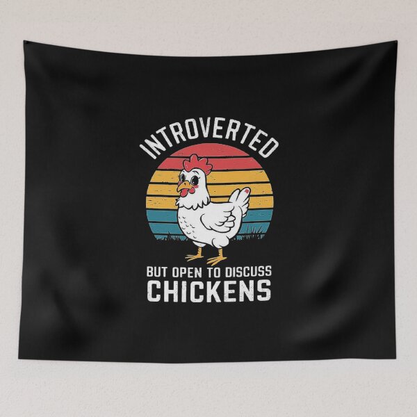 Item preview, Introverted But Open to Discuss Chickens: Funny Gift for Chicken Lovers, Farmers, and Animal Enthusiasts | Farm Life & Introvert Humor designed and sold by love3617.