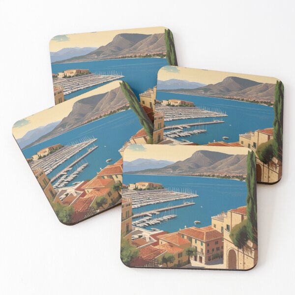 Item preview, 126 Nafplio Harbor, Greece Poster Design designed and sold by Alexis Art Collection.