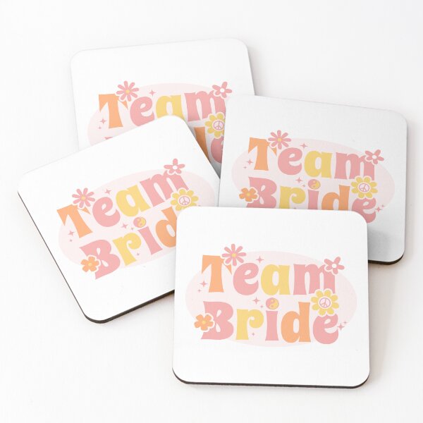 Item preview, Team Bride - Pink Groovy Hippy Bachelorette  designed and sold by dottiedigitals.
