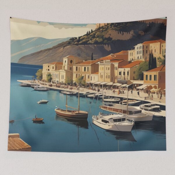 Item preview, 127 Nafplio Harbor, Greece Poster Design designed and sold by Alexis Art Collection.