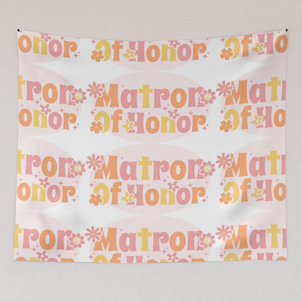 Item preview, Matron Of Honor - Pink Groovy Hippy Bachelorette  designed and sold by dottiedigitals.