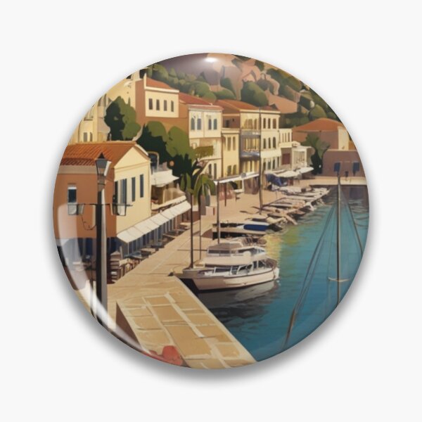 Item preview, 128 Nafplio Harbor, Greece Poster Design designed and sold by Alexis Art Collection.