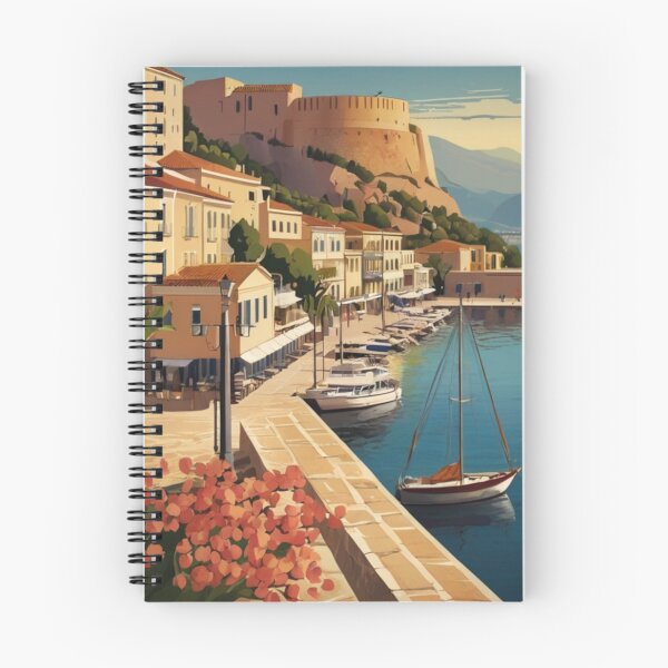Item preview, 128 Nafplio Harbor, Greece Poster Design designed and sold by Alexis Art Collection.