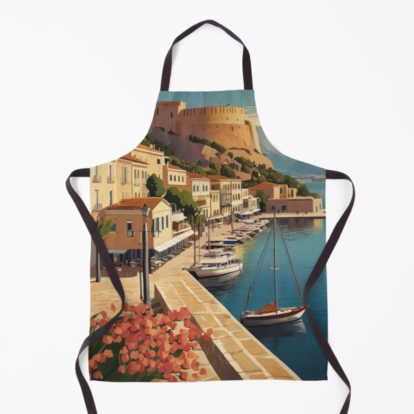 Item preview, 128 Nafplio Harbor, Greece Poster Design designed and sold by Alexis Art Collection.