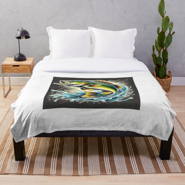 Item preview, Bold Leaping Bass Fish - Vibrant Freshwater Fishing Design designed and sold by Trendy-Now.