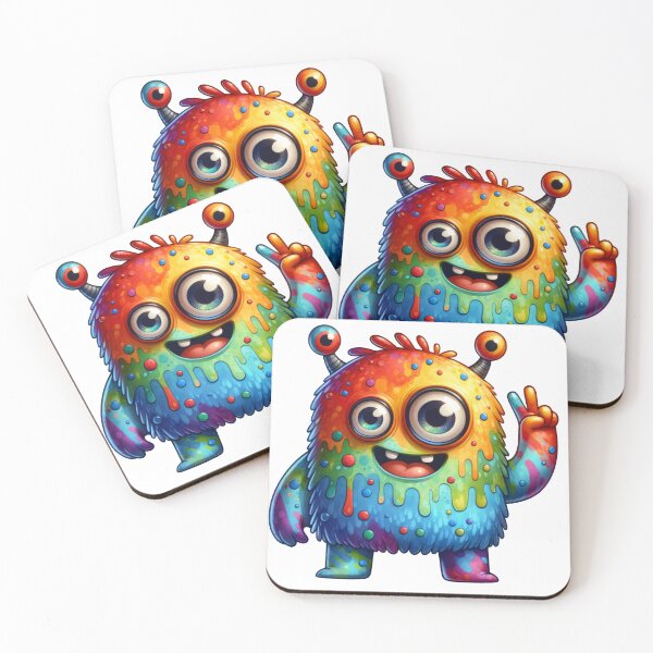 Item preview, Cute Adorable Rainbow Drip Monster Peace designed and sold by baebrand-art.