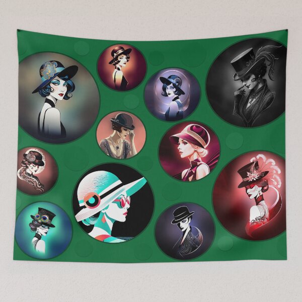 Item preview, Leave Your Hat On designed and sold by Leslie Montgomery Art.