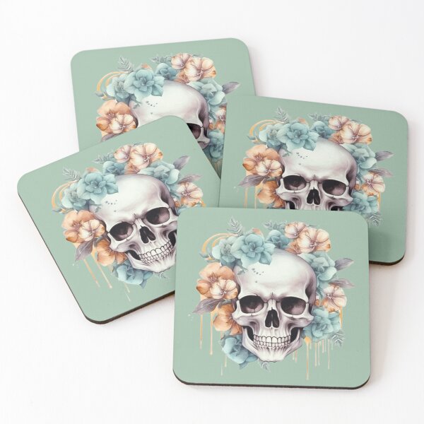 Item preview, Pastel Skull & Flowers designed and sold by J A Flanagan.