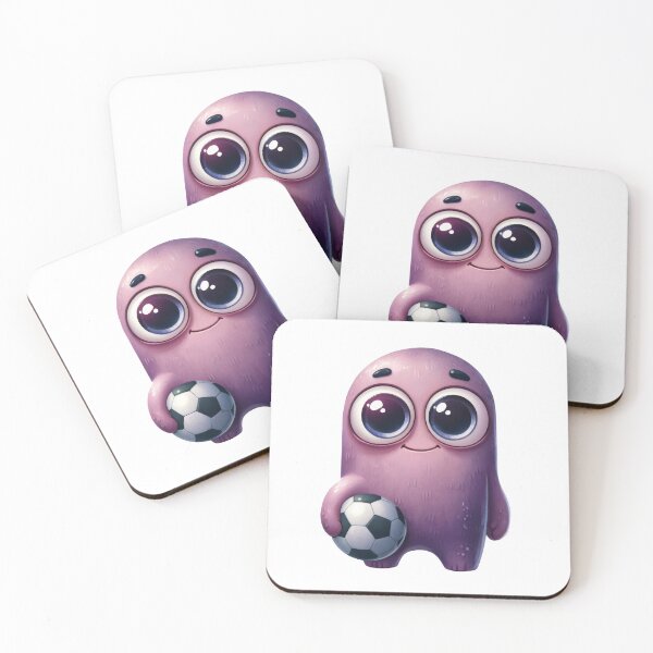 Item preview, Cute Adorable Purple Monster Football / Soccer Player designed and sold by baebrand-art.